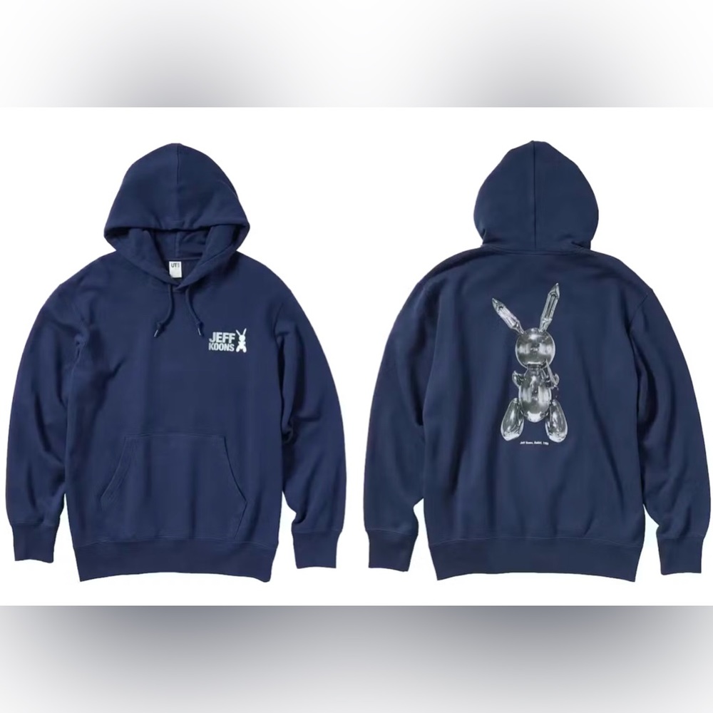 Uniqlo x Jeff Koons SweatShirt Long-Sleeve Pullover Hoodie Sweater Blue XS NEW